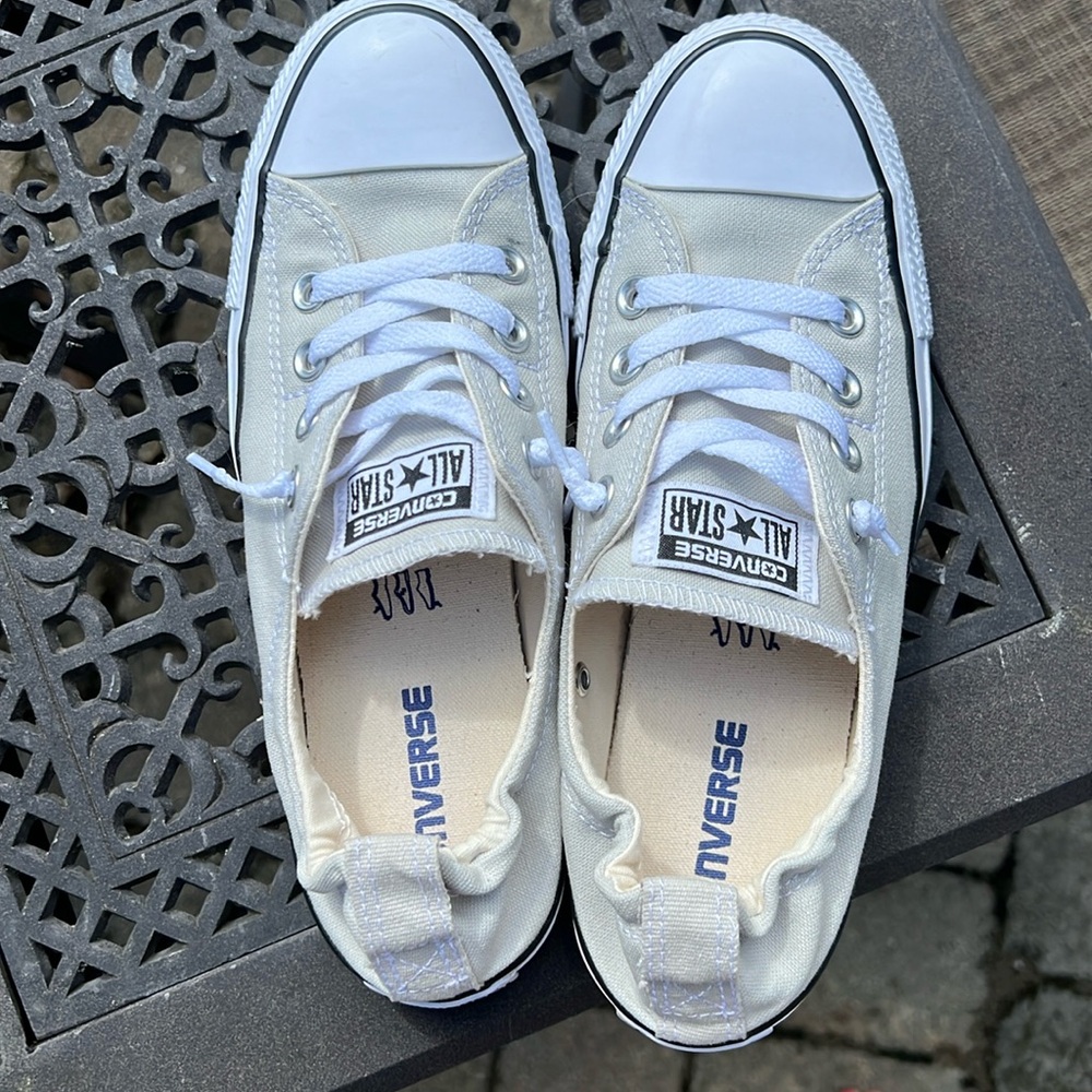 Converse All-Star Slip On Sneakers Light Grey Women's Size 8